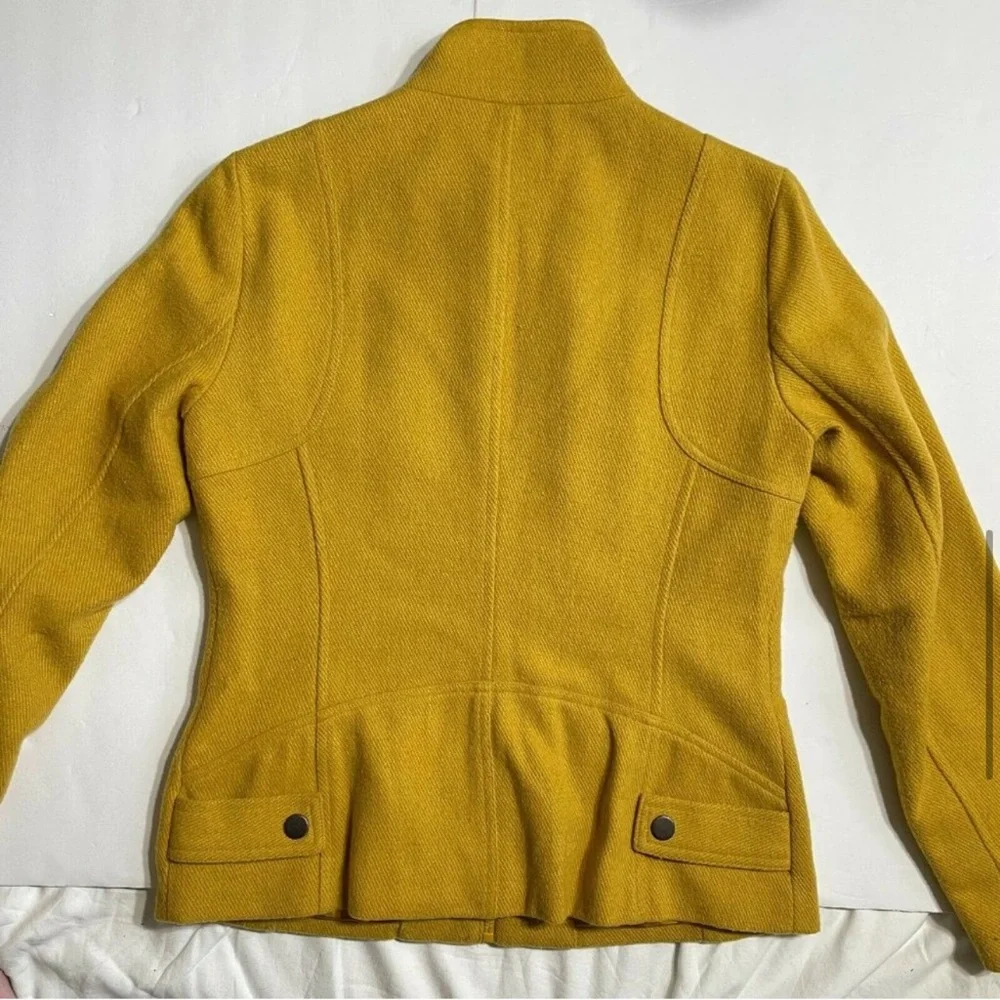 TRIBAL Marigold Wool Blend Jacket Coat Zippered with Satin Lining 6 - Picture 13 of 13
